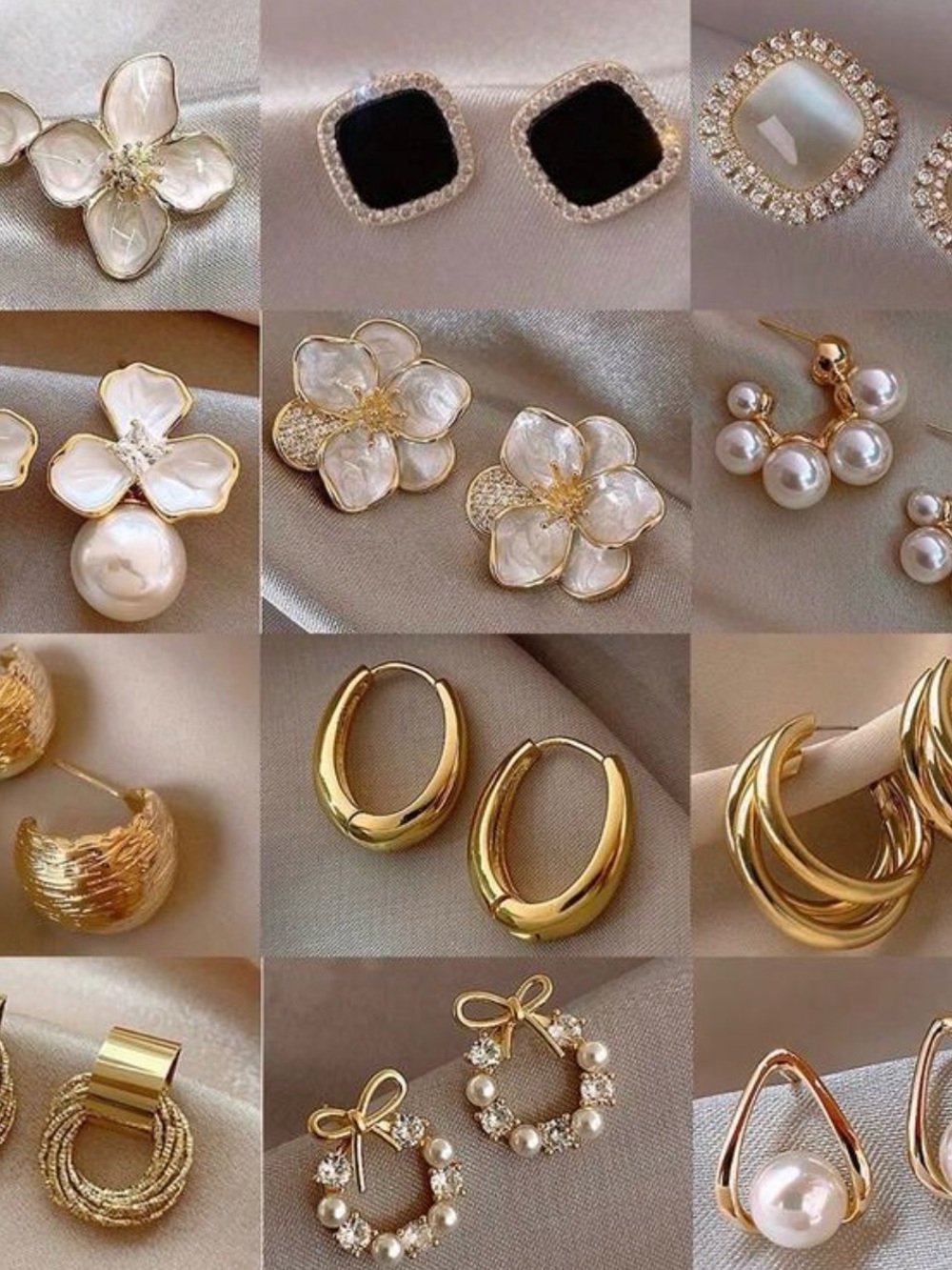 14pcs Luxury Pearl Earrings Set, New Minimalist Unique Design for Women’s
